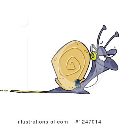 Royalty-Free (RF) Snail Clipart Illustration by toonaday - Stock Sample #1247014