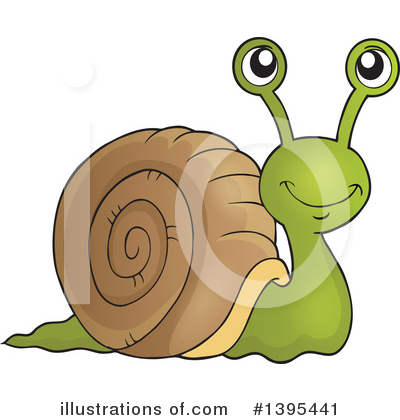 Royalty-Free (RF) Snail Clipart Illustration by visekart - Stock Sample #1395441