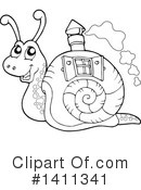 Snail Clipart #1411341 by visekart