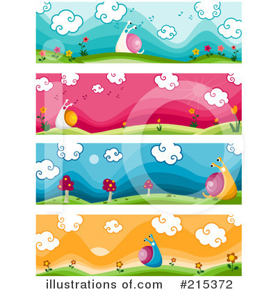 Royalty-Free (RF) Snail Clipart Illustration by BNP Design Studio - Stock Sample #215372