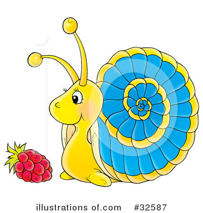 Royalty-Free (RF) Snail Clipart Illustration by Alex Bannykh - Stock Sample #32587