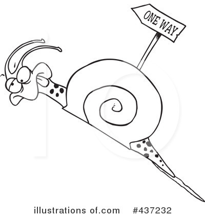 Royalty-Free (RF) Snail Clipart Illustration by toonaday - Stock Sample #437232