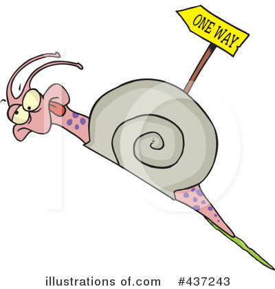 Royalty-Free (RF) Snail Clipart Illustration by toonaday - Stock Sample #437243