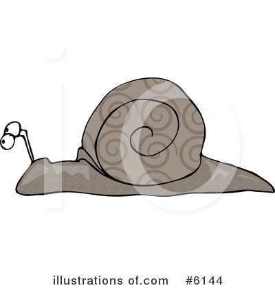 Royalty-Free (RF) Snail Clipart Illustration by djart - Stock Sample #6144