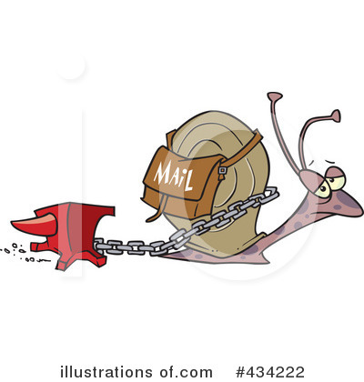 Royalty-Free (RF) Snail Mail Clipart Illustration by toonaday - Stock Sample #434222