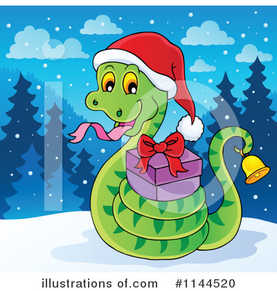 Royalty-Free (RF) Snake Clipart Illustration by visekart - Stock Sample #1144520