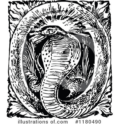 Royalty-Free (RF) Snake Clipart Illustration by Prawny Vintage - Stock Sample #1180490