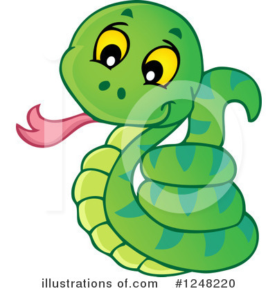 Royalty-Free (RF) Snake Clipart Illustration by visekart - Stock Sample #1248220