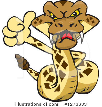 Rattlesnake Clipart #1273633 by Dennis Holmes Designs