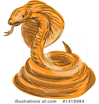 Royalty-Free (RF) Snake Clipart Illustration by patrimonio - Stock Sample #1418984