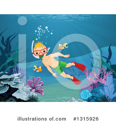 Royalty-Free (RF) Snorkel Clipart Illustration by Pushkin - Stock Sample #1315926