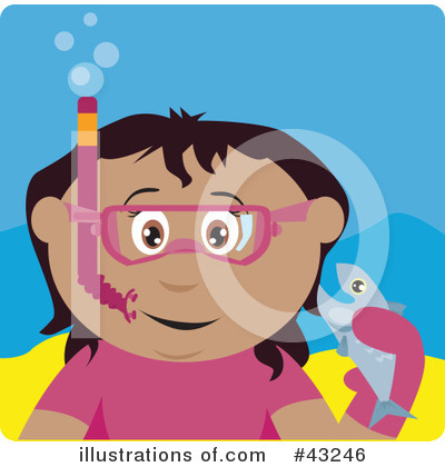 Swimming Clipart #43246 by Dennis Holmes Designs