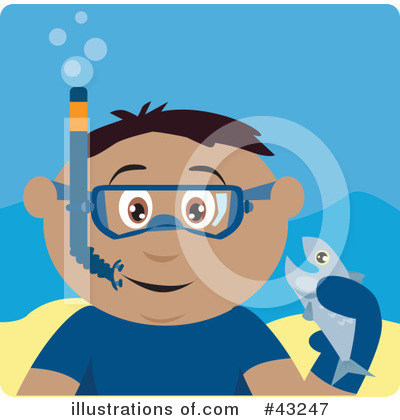 Swimming Clipart #43247 by Dennis Holmes Designs