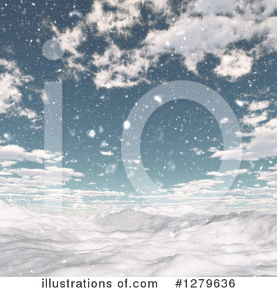 Winter Landscape Clipart #1279636 by KJ Pargeter