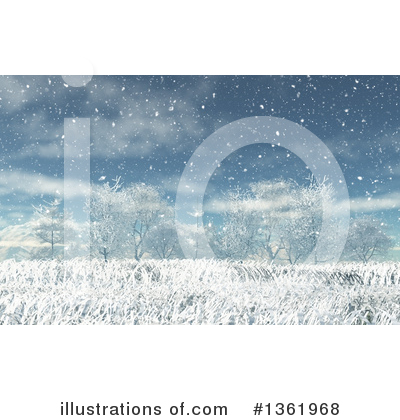 Winter Landscape Clipart #1361968 by KJ Pargeter