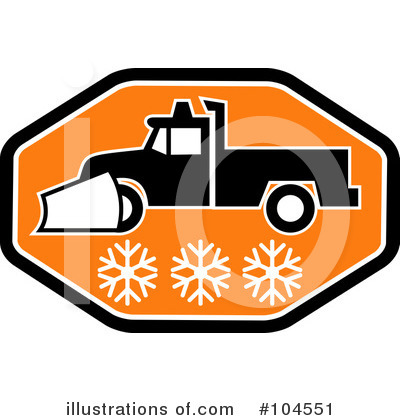 Royalty-Free (RF) Snow Plow Clipart Illustration by patrimonio - Stock Sample #104551