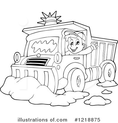 Royalty-Free (RF) Snow Plow Clipart Illustration by visekart - Stock Sample #1218875