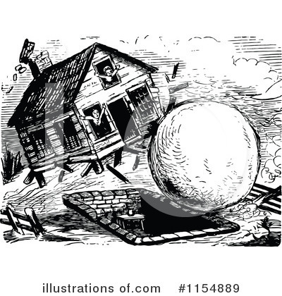 Royalty-Free (RF) Snowball Clipart Illustration by Prawny Vintage - Stock Sample #1154889