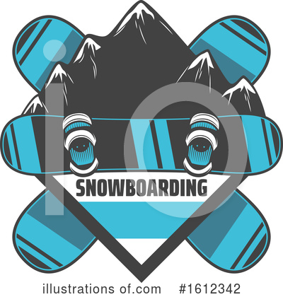Snowboard Clipart #1612342 by Vector Tradition SM