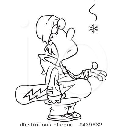 Royalty-Free (RF) Snowboarding Clipart Illustration by toonaday - Stock Sample #439632