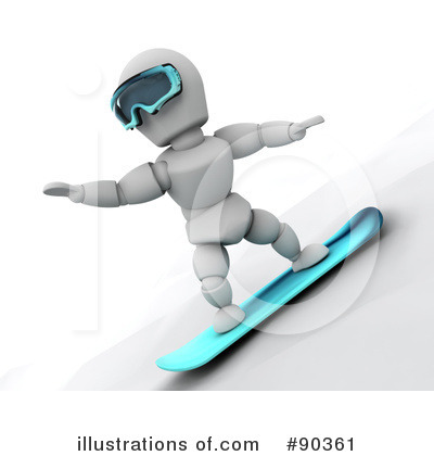 Royalty-Free (RF) Snowboarding Clipart Illustration by KJ Pargeter - Stock Sample #90361