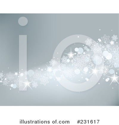 Royalty-Free (RF) Snowflake Background Clipart Illustration by Pushkin - Stock Sample #231617