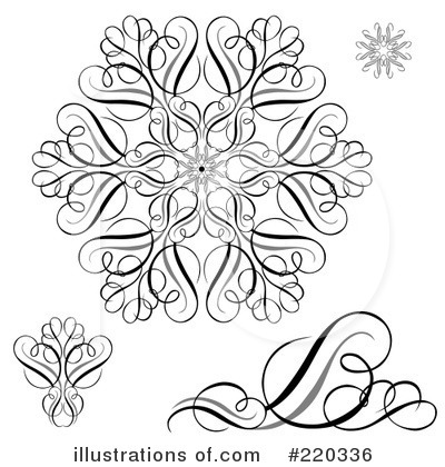 Royalty-Free (RF) Snowflake Clipart Illustration by BestVector - Stock Sample #220336