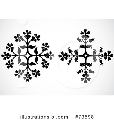 Royalty-Free (RF) Snowflake Clipart Illustration by BestVector - Stock Sample #73598