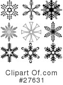 Snowflakes Clipart #27631 by KJ Pargeter