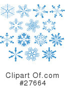Snowflakes Clipart #27664 by KJ Pargeter
