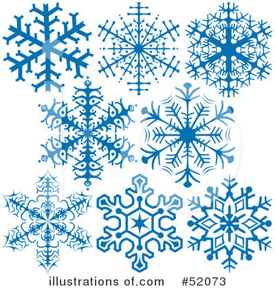 Royalty-Free (RF) Snowflakes Clipart Illustration by dero - Stock Sample #52073