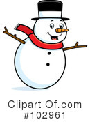 Snowman Clipart #102961 by Cory Thoman