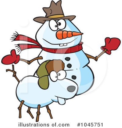 Royalty-Free (RF) Snowman Clipart Illustration by toonaday - Stock Sample #1045751