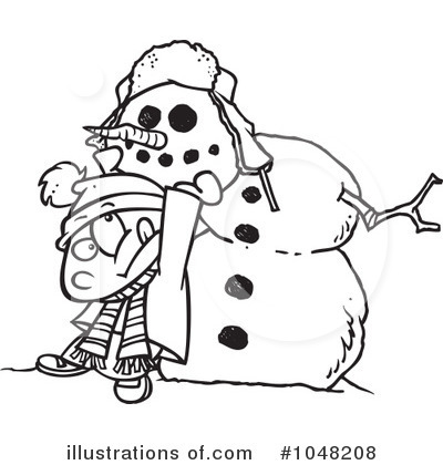 Royalty-Free (RF) Snowman Clipart Illustration by toonaday - Stock Sample #1048208