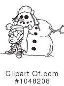 Snowman Clipart #1048208 by toonaday