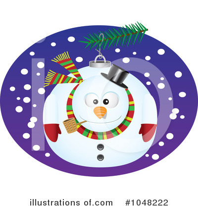 Royalty-Free (RF) Snowman Clipart Illustration by toonaday - Stock Sample #1048222