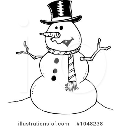 Royalty-Free (RF) Snowman Clipart Illustration by toonaday - Stock Sample #1048238
