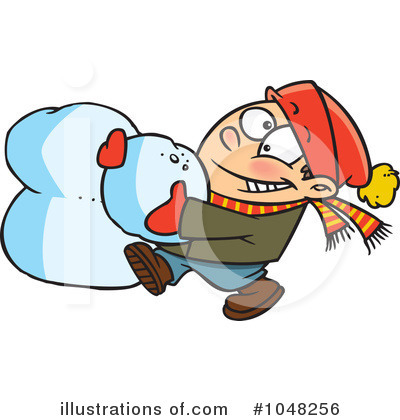 Royalty-Free (RF) Snowman Clipart Illustration by toonaday - Stock Sample #1048256