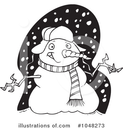 Royalty-Free (RF) Snowman Clipart Illustration by toonaday - Stock Sample #1048273