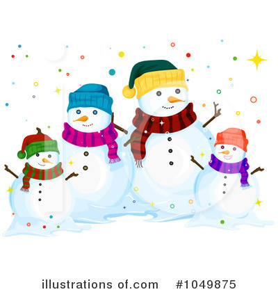 Royalty-Free (RF) Snowman Clipart Illustration by BNP Design Studio - Stock Sample #1049875