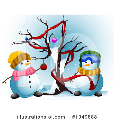 Royalty-Free (RF) Snowman Clipart Illustration by BNP Design Studio - Stock Sample #1049888