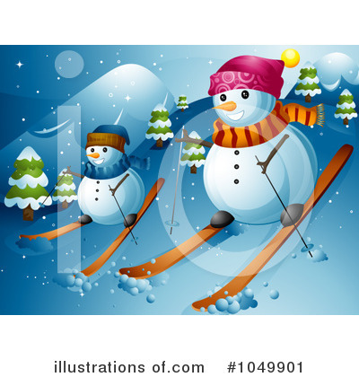 Royalty-Free (RF) Snowman Clipart Illustration by BNP Design Studio - Stock Sample #1049901