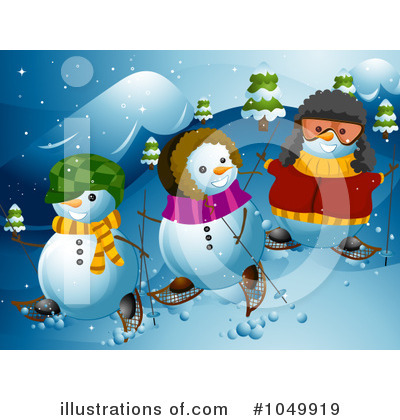 Royalty-Free (RF) Snowman Clipart Illustration by BNP Design Studio - Stock Sample #1049919