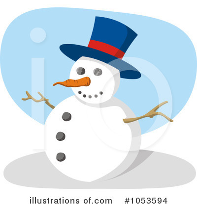 Royalty-Free (RF) Snowman Clipart Illustration by Any Vector - Stock Sample #1053594
