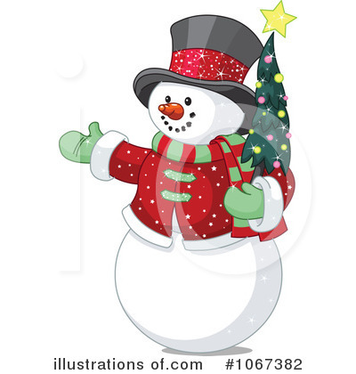 Royalty-Free (RF) Snowman Clipart Illustration by Pushkin - Stock Sample #1067382