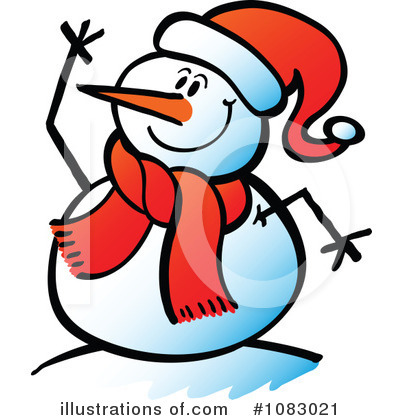 Royalty-Free (RF) Snowman Clipart Illustration by Zooco - Stock Sample #1083021
