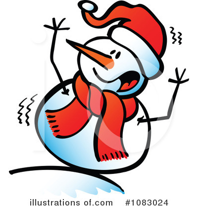 Royalty-Free (RF) Snowman Clipart Illustration by Zooco - Stock Sample #1083024