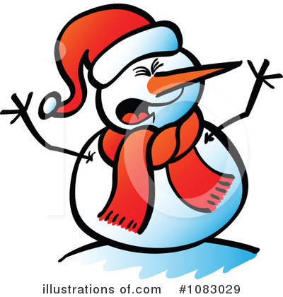Royalty-Free (RF) Snowman Clipart Illustration by Zooco - Stock Sample #1083029