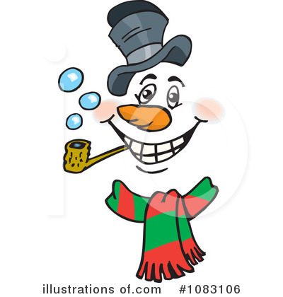 Royalty-Free (RF) Snowman Clipart Illustration by Dennis Holmes Designs - Stock Sample #1083106