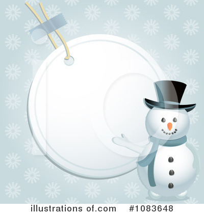 Royalty-Free (RF) Snowman Clipart Illustration by elaineitalia - Stock Sample #1083648